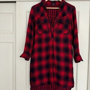 XXS Madewell Plaid Flannel Dress